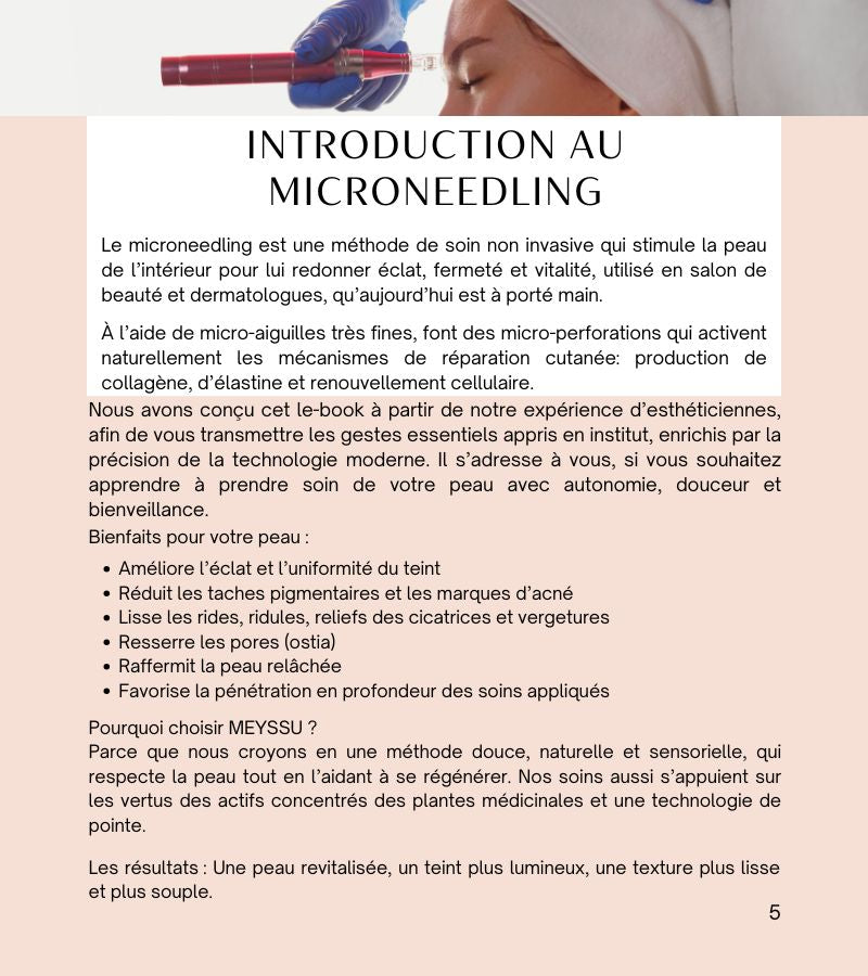 Pack jeunesse E-book et Microneedling